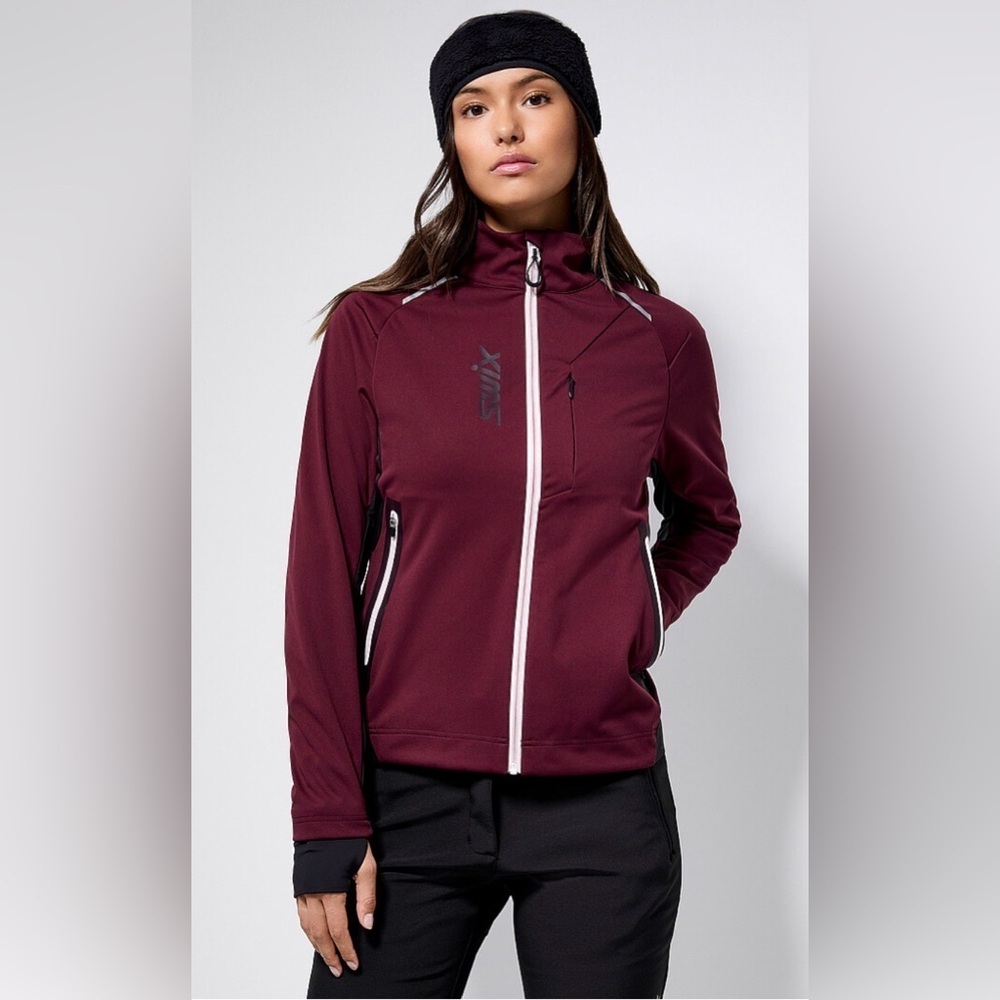 Swix Delda Light Women’s Jacket Burgundy Size M Lightweight Performance Jacket